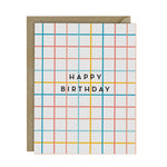 Colorful Grid Happy Birthday Card