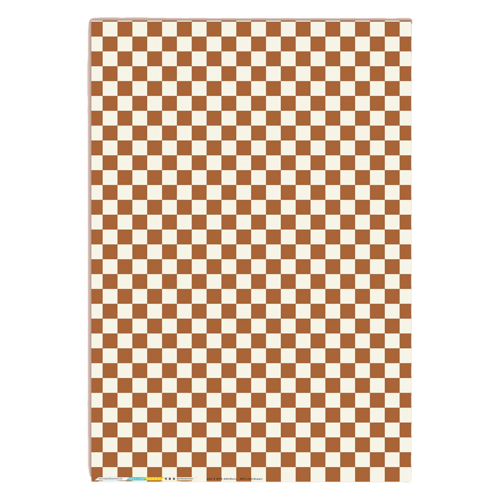 Brown Checkerboard Gift Wrap Sheet