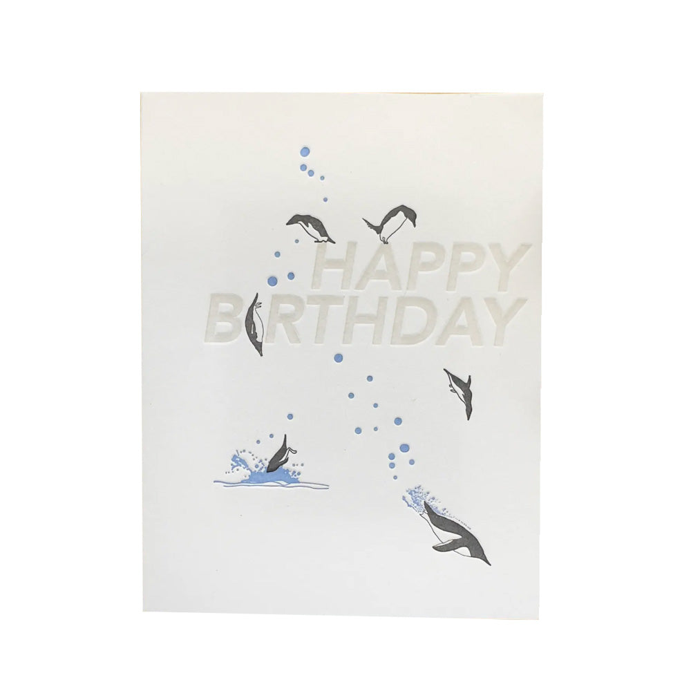 Happy Birthday Penguins Card