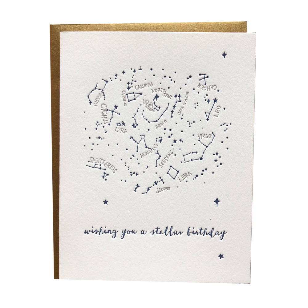 Constellations Birthday Card