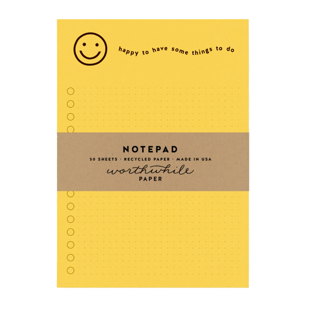 Happy Notepad - Yellow