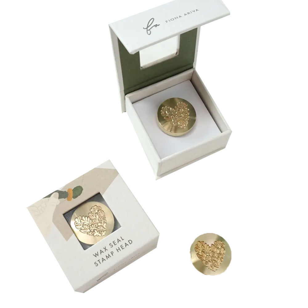 Botanical Floral Love Heart Stamp Head Only