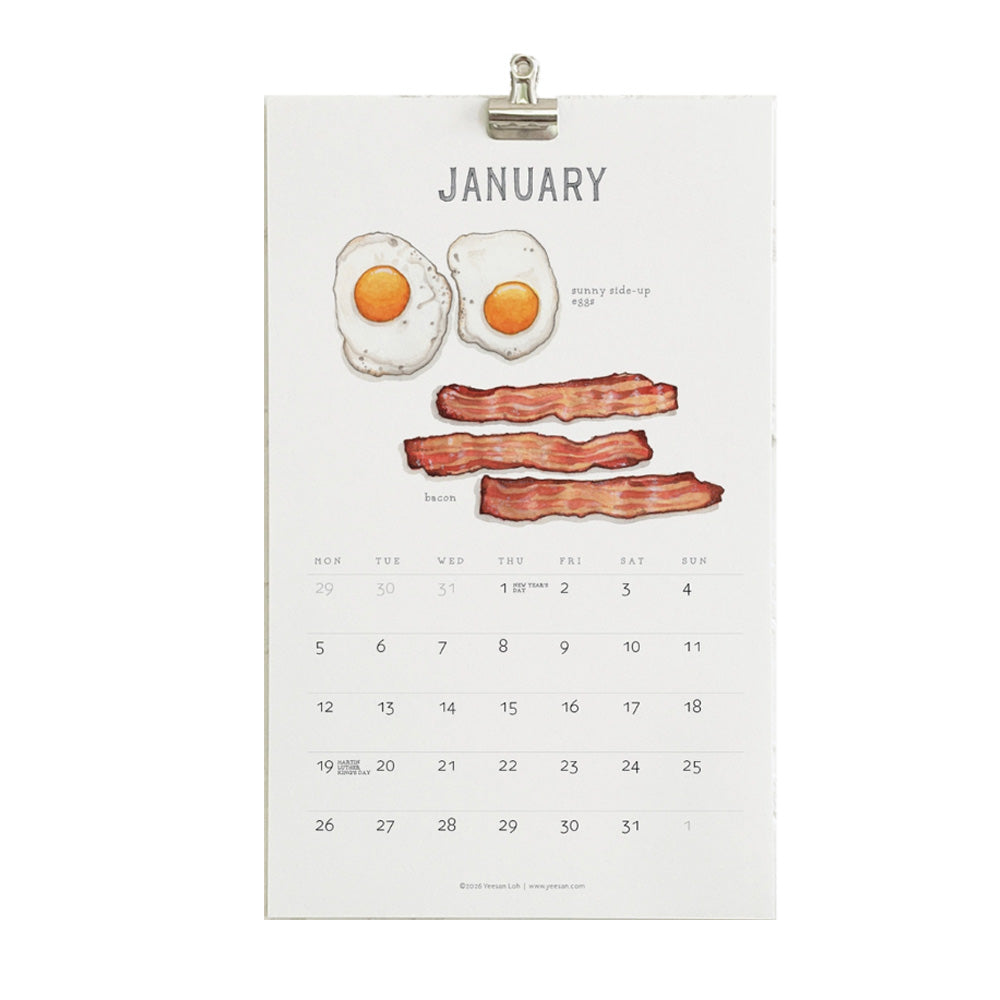 2026 Breakfast & Brunch Wall Calendar
