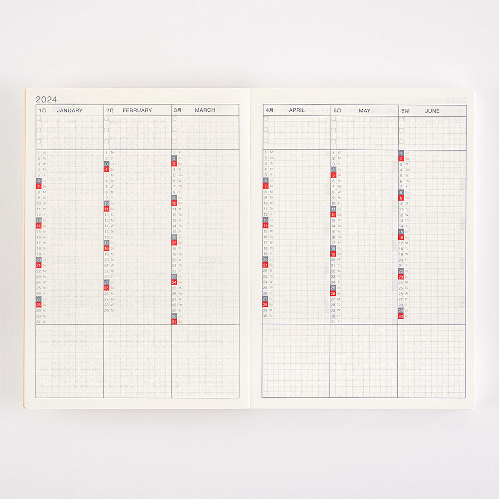 2024 Monthly Planner Stickers for the Hobonichi Cousin or A5 Day Free 