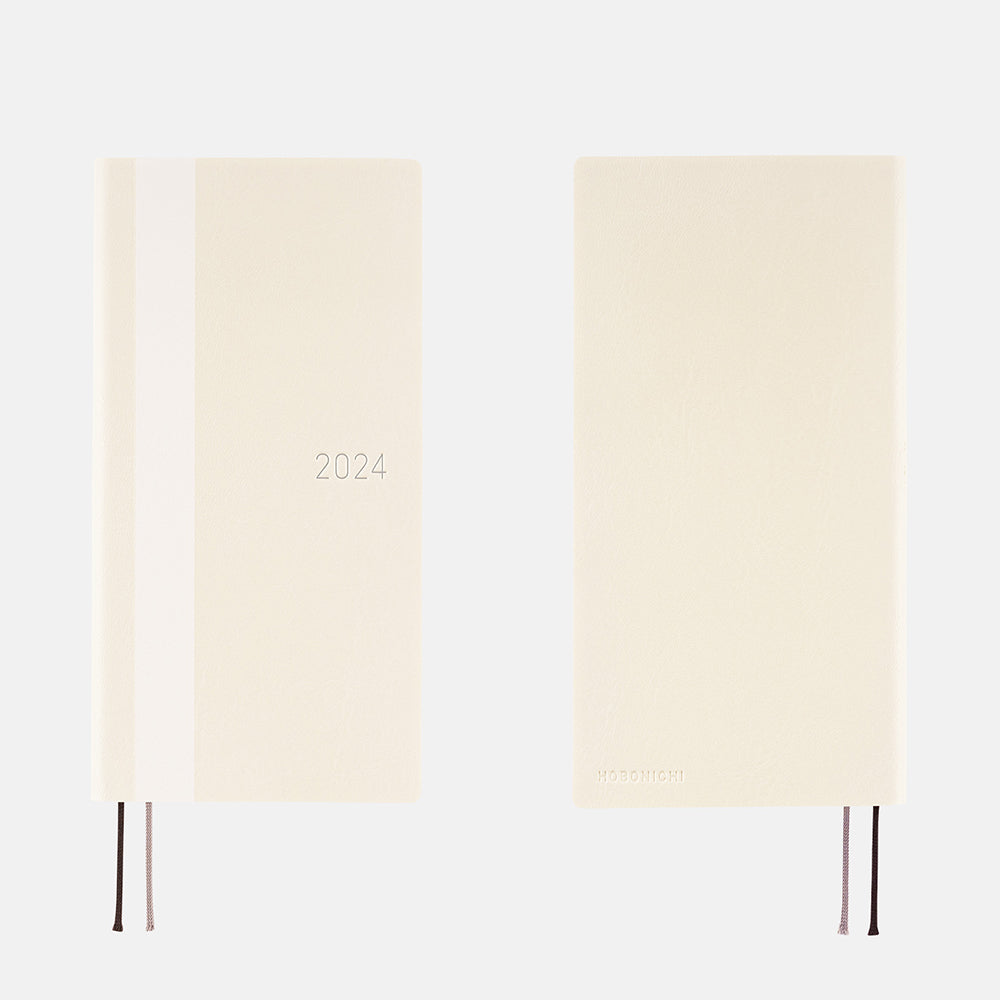 2024 Hobonichi Techo English Weeks - White Line: Ivory