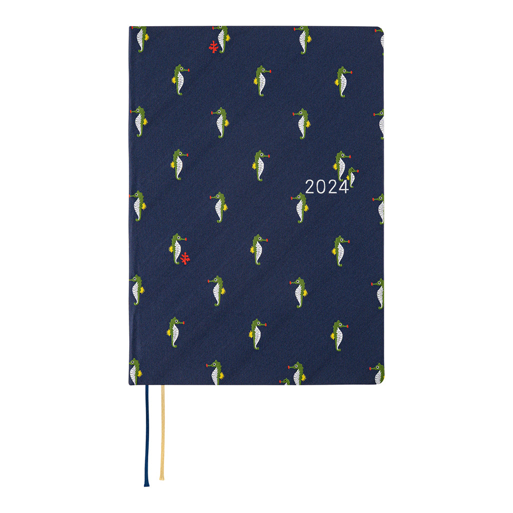 2024 Hobonichi Techo HON A5 Japanese Hardcover Planner Book - Bow & Tie: Tiny Dragons