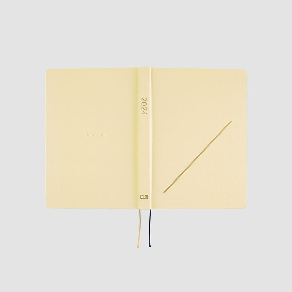 2024 Hobonichi Techo HON A5 Japanese Hardcover Planner Book - Slash (Ivory)