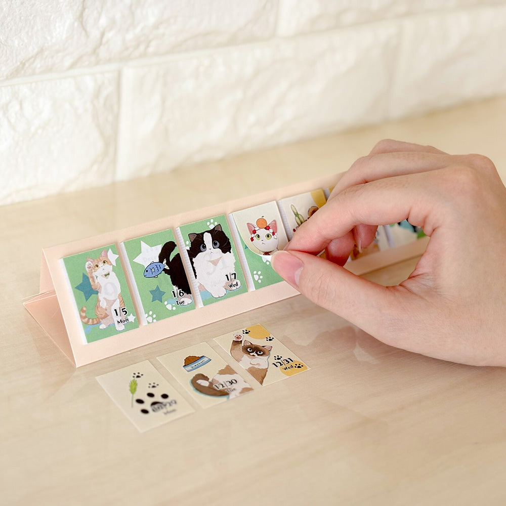 2026 Himekuri Sticky Calendar - Cats