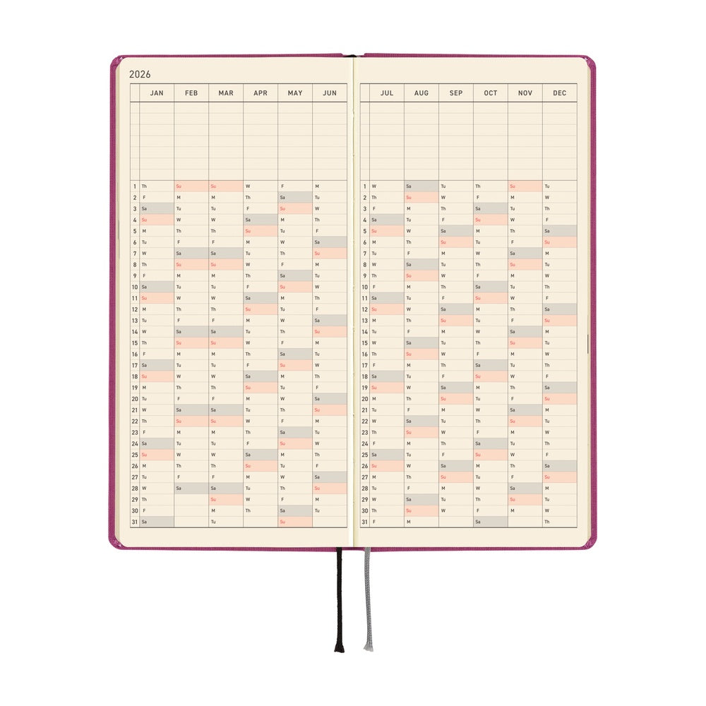 2026 Hobonichi Techo English MEGA Weeks - Colors: Peony Purple