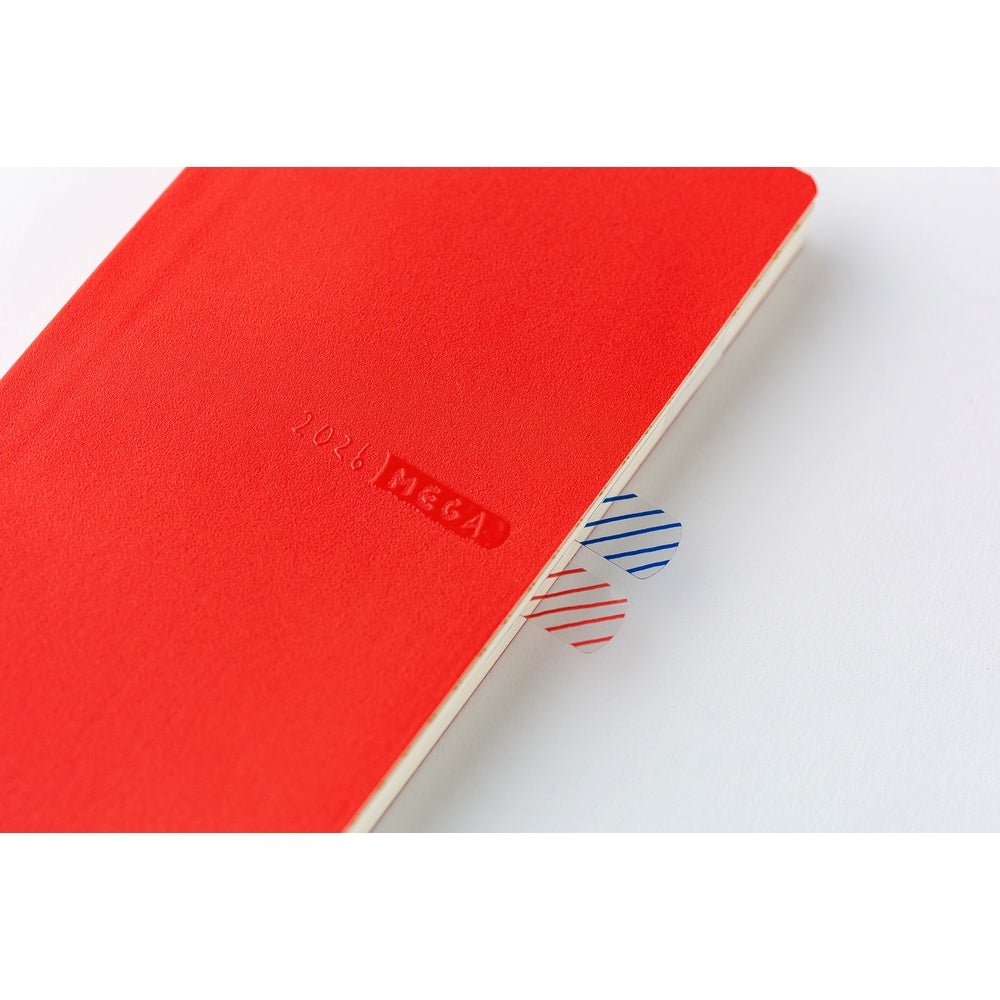 2026 Hobonichi Techo English MEGA Weeks - Sneaker: Tomato Red