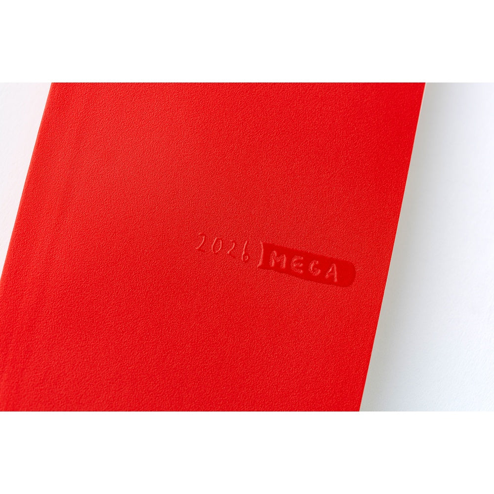 2026 Hobonichi Techo English MEGA Weeks - Sneaker: Tomato Red