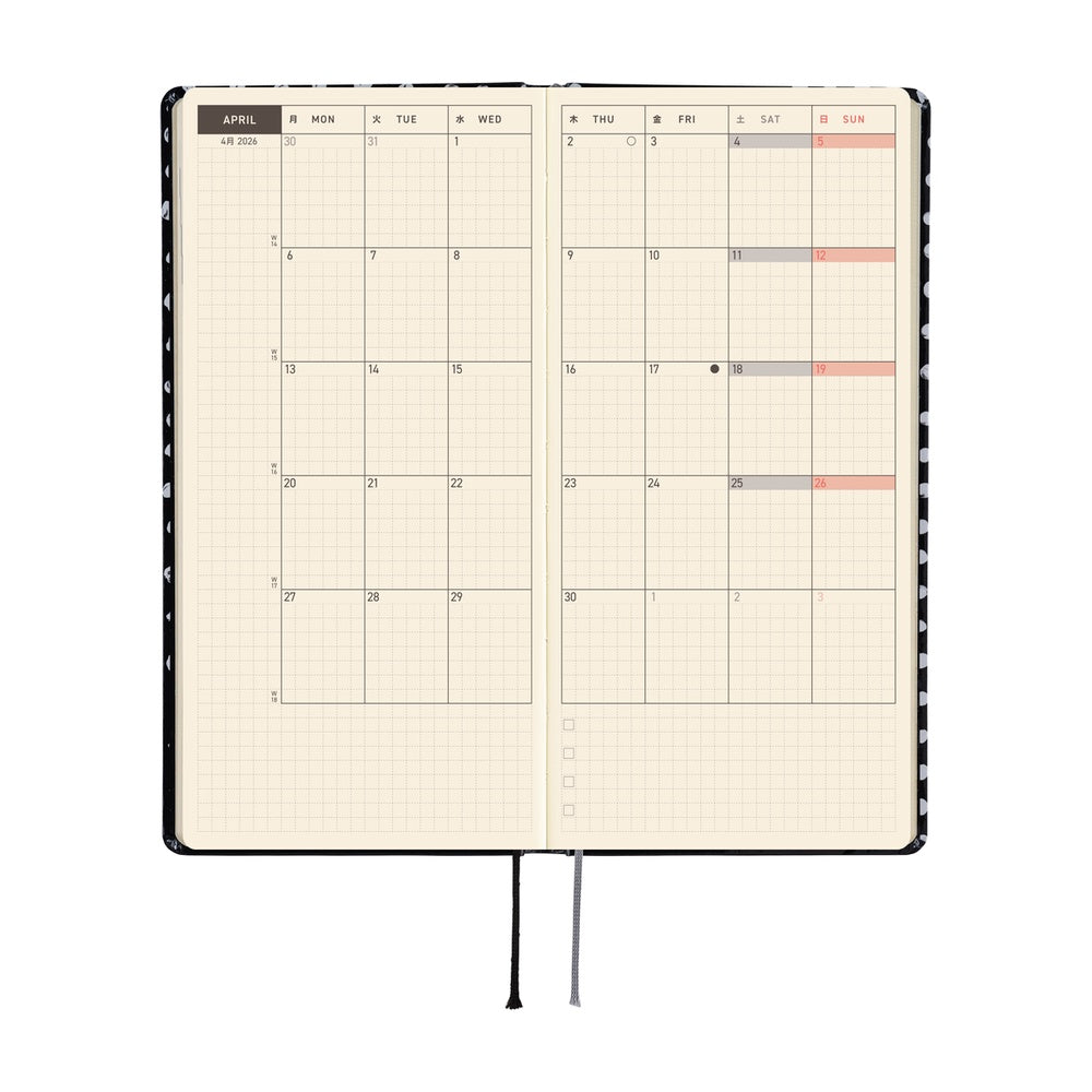 2026 Hobonichi Techo English Weeks - Makoto Matsubayashi: Dot
