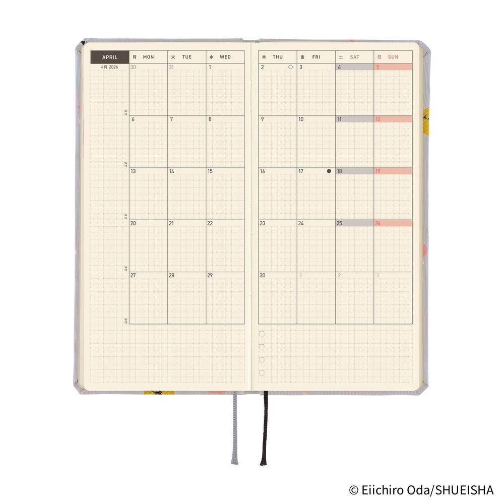 2026 Hobonichi Techo English Weeks - ONE PIECE Magazine: Hiriluk's Cherry Blossoms