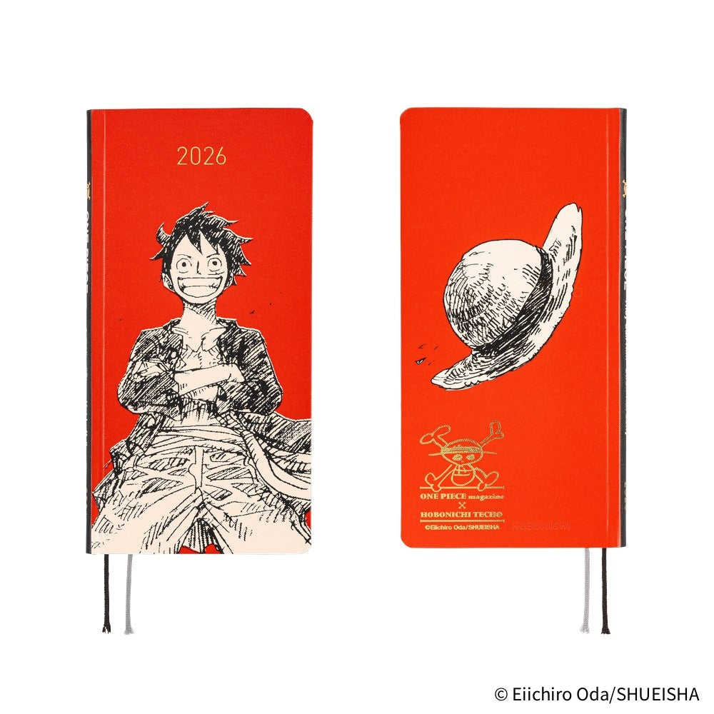 2026 Hobonichi Techo English Weeks - ONE PIECE Magazine: Straw Hat Luffy (Red)