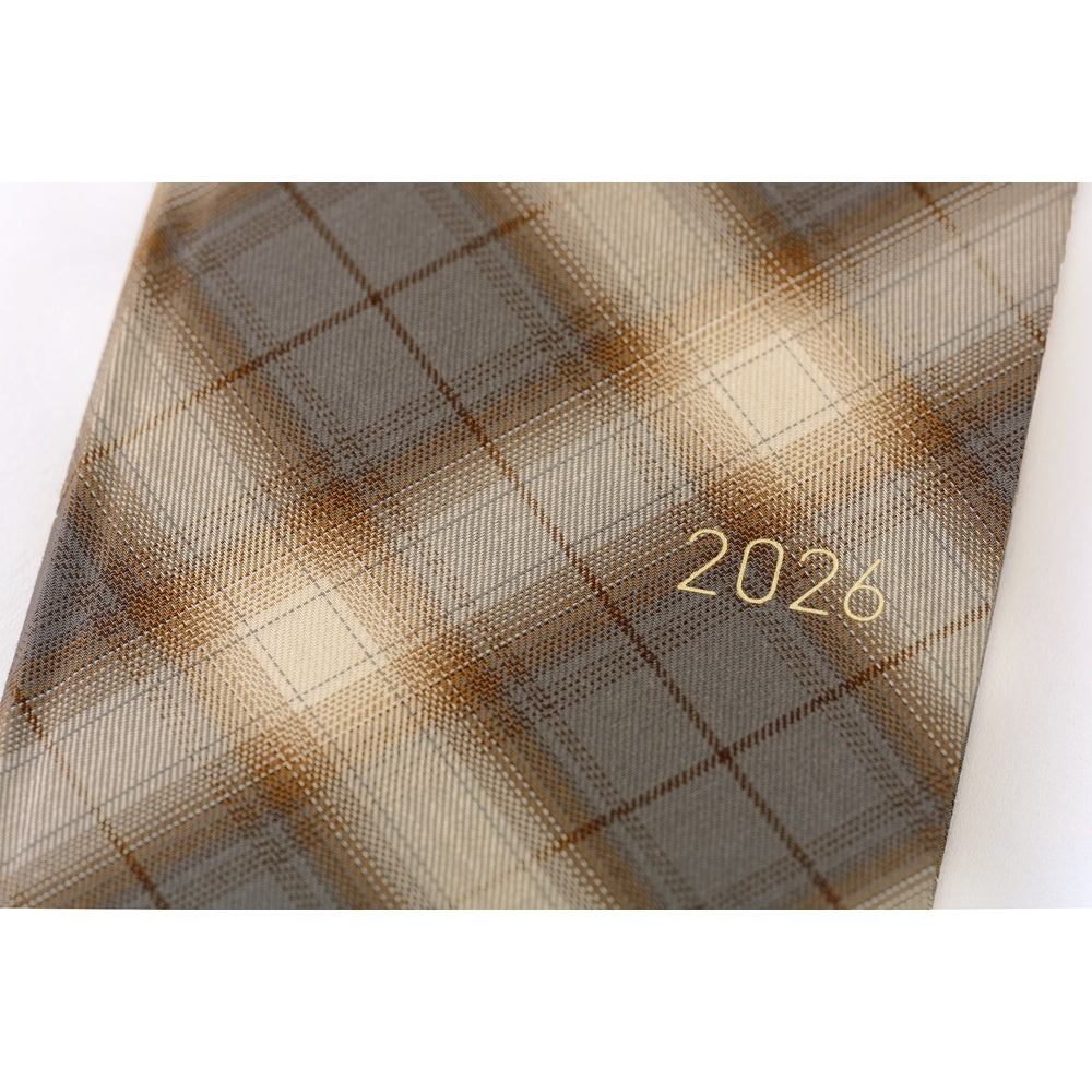 2026 Hobonichi Techo English Weeks - Shirt Fabric: Foggy Plaid