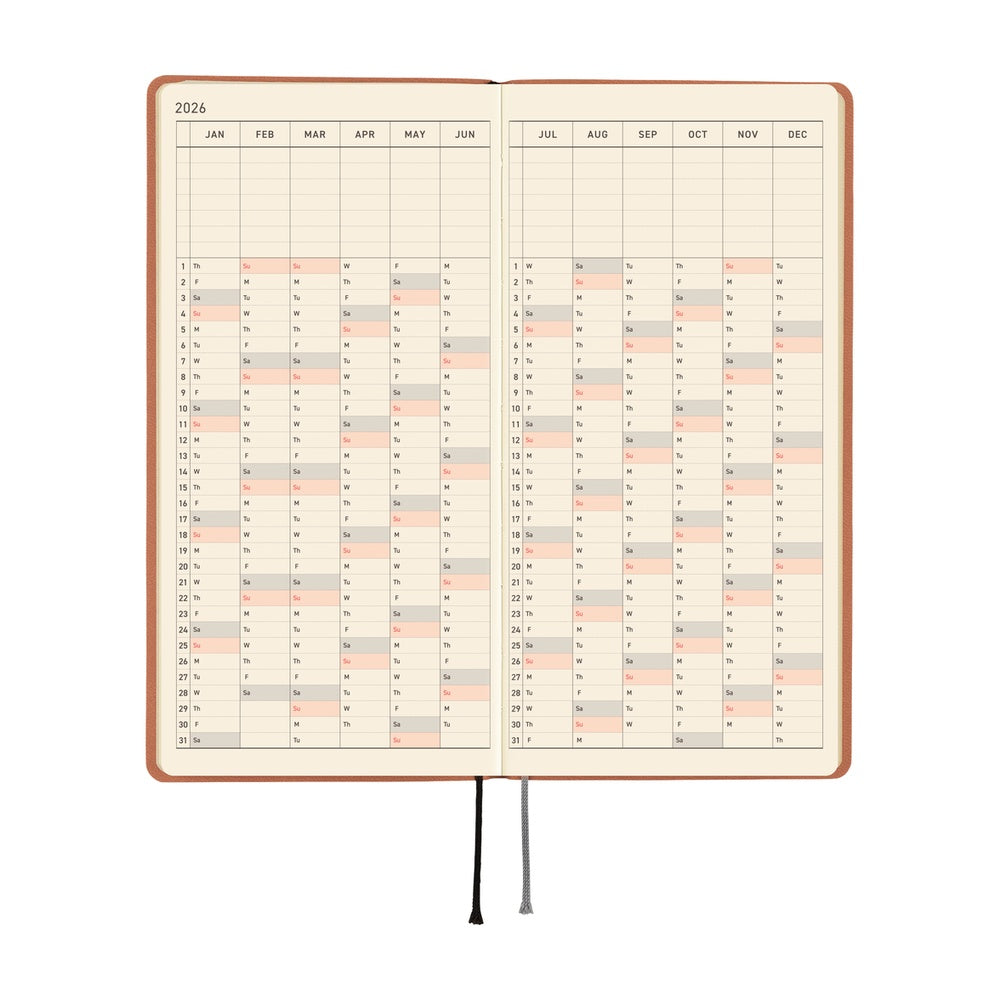 2026 Hobonichi Techo English Weeks - Smooth: Milk Cocoa