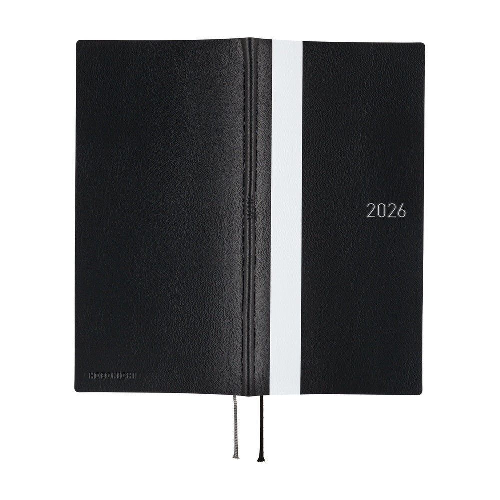 2026 Hobonichi Techo English Weeks - White Line: Black