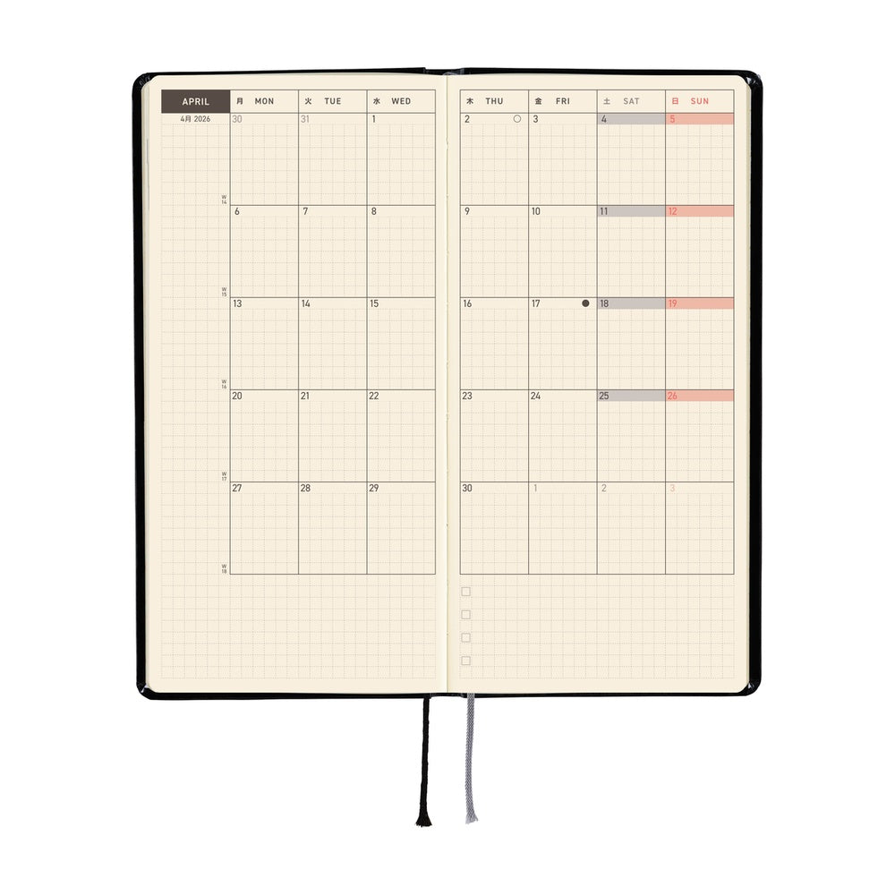 2026 Hobonichi Techo English Weeks - Yumi Kitagishi: White Cat's Daily Life