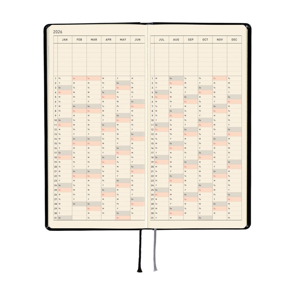 2026 Hobonichi Techo English Weeks - Yumi Kitagishi: White Cat's Daily Life