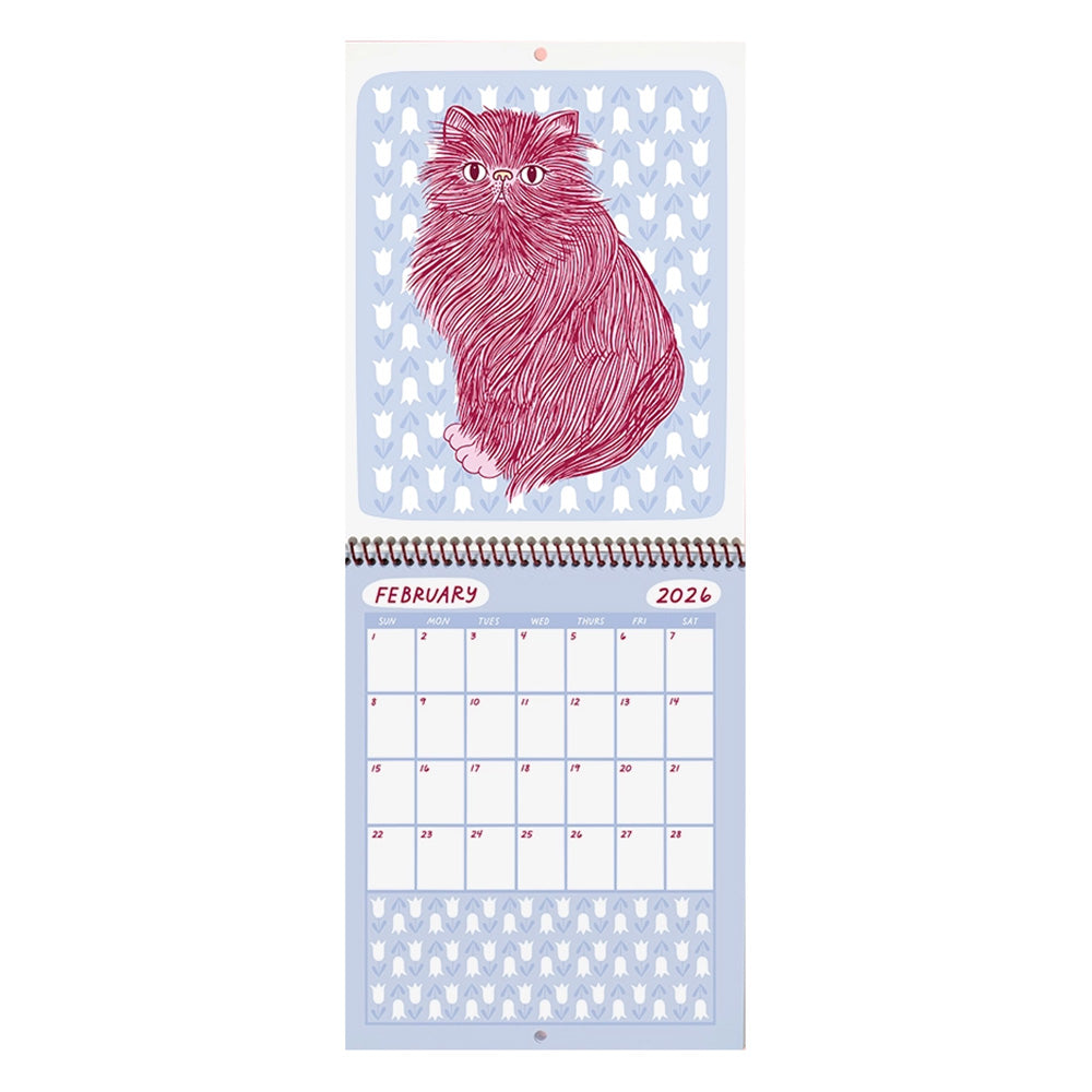 2026 Meow Monthly Calendar
