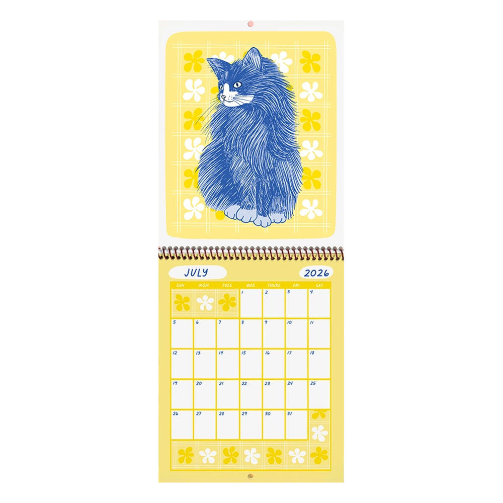 2026 Meow Monthly Calendar
