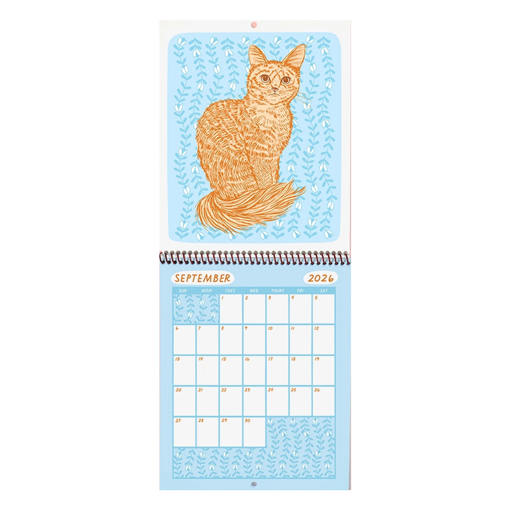 2026 Meow Monthly Calendar
