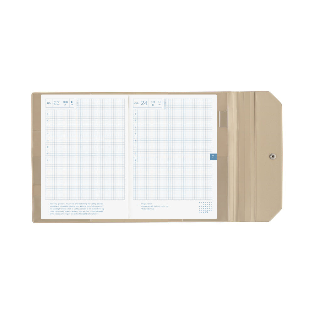 2026 Hobonichi Techo Cousin Planner Book & Cover English A5 - Alettone: Gray