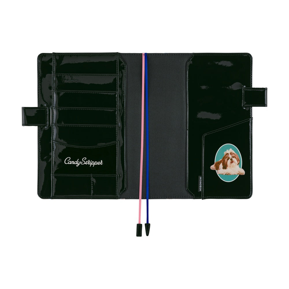 2026 Hobonichi Techo Cousin Planner Book & Cover English A5 - Candy Stripper: Random Dog & Cat (Black)