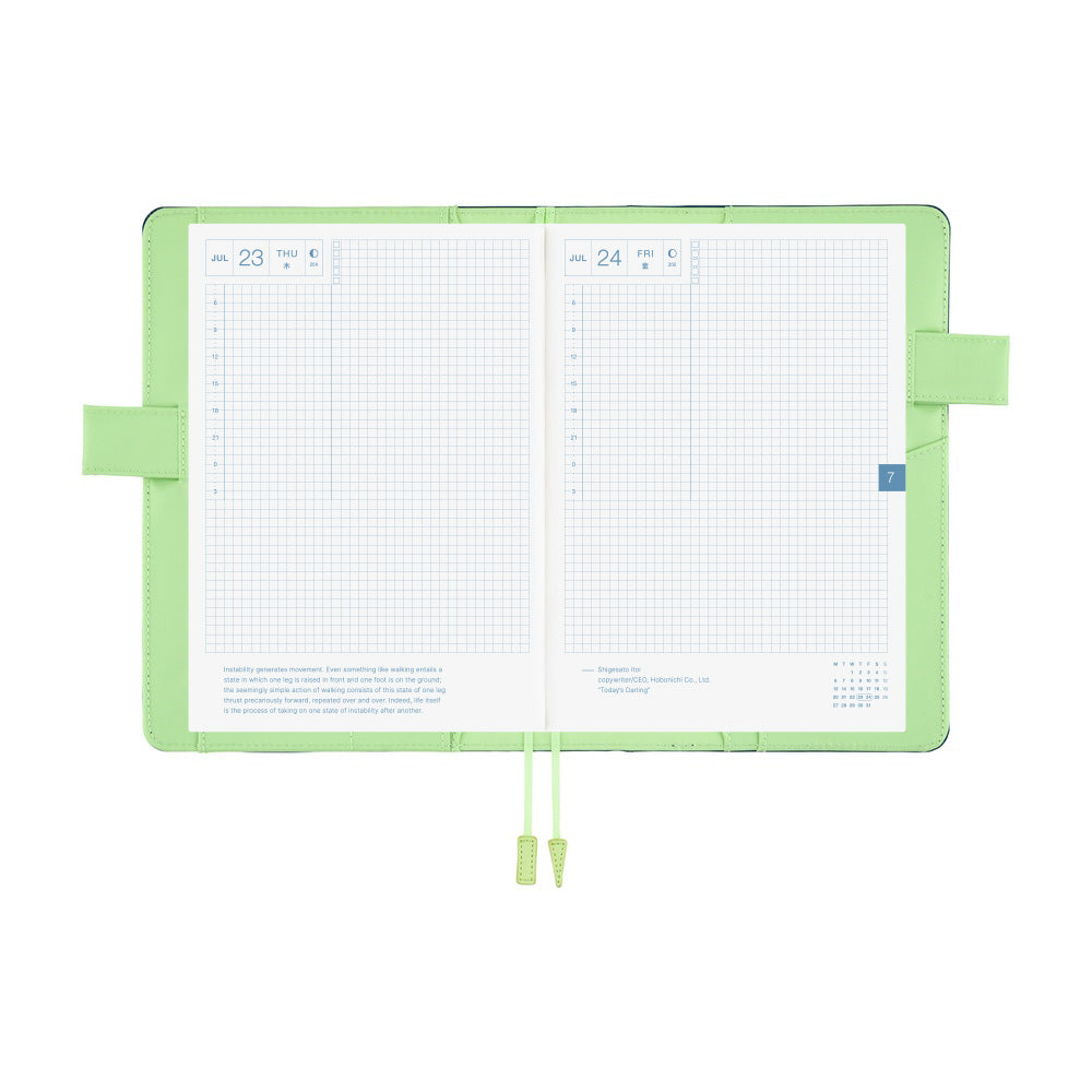 2026 Hobonichi Techo Cousin Planner Book & Cover English A5 - Colors: Ivy Forest