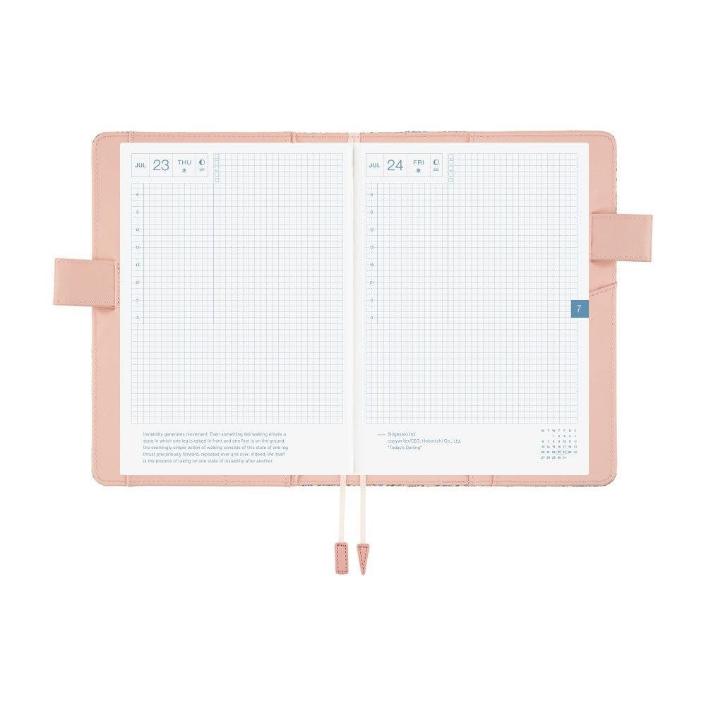 2026 Hobonichi Techo Cousin Planner Book & Cover English A5 - Liberty Fabrics: Sasha Kiora