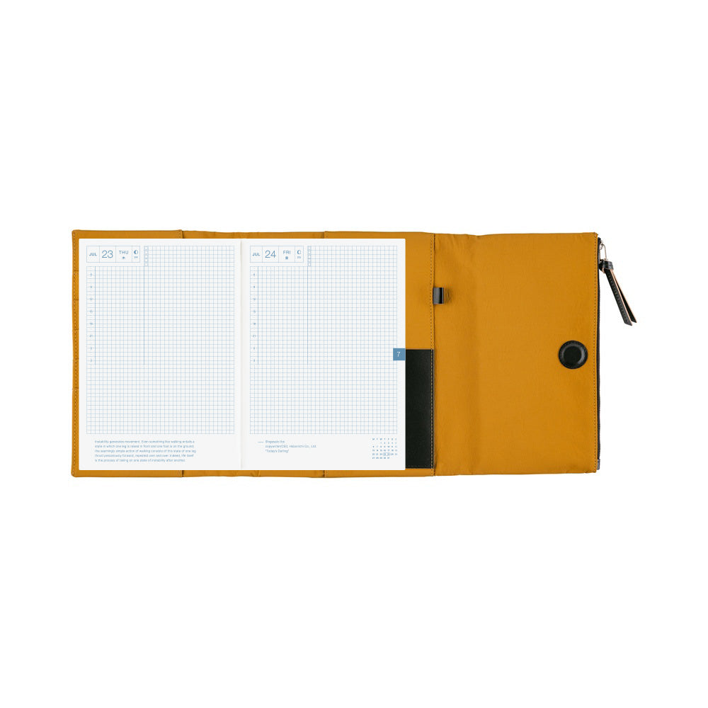 2026 Hobonichi Techo Cousin Planner Book & Cover English A5 - Tragen: Mustard