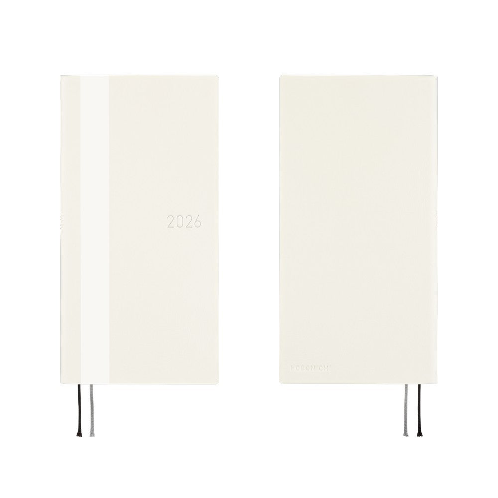 2026 Hobonichi Techo English Weeks - White Line: Ivory