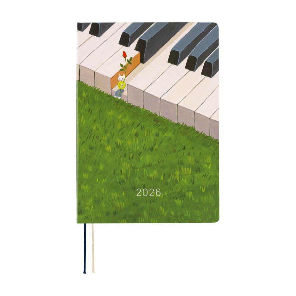 2026 Hobonichi Techo HON A5 English Hardcover Planner Book - Hiroko Kubota: Waiting on the Chords