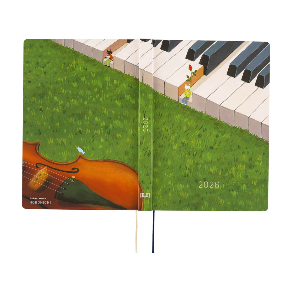 2026 Hobonichi Techo HON A5 English Hardcover Planner Book - Hiroko Kubota: Waiting on the Chords