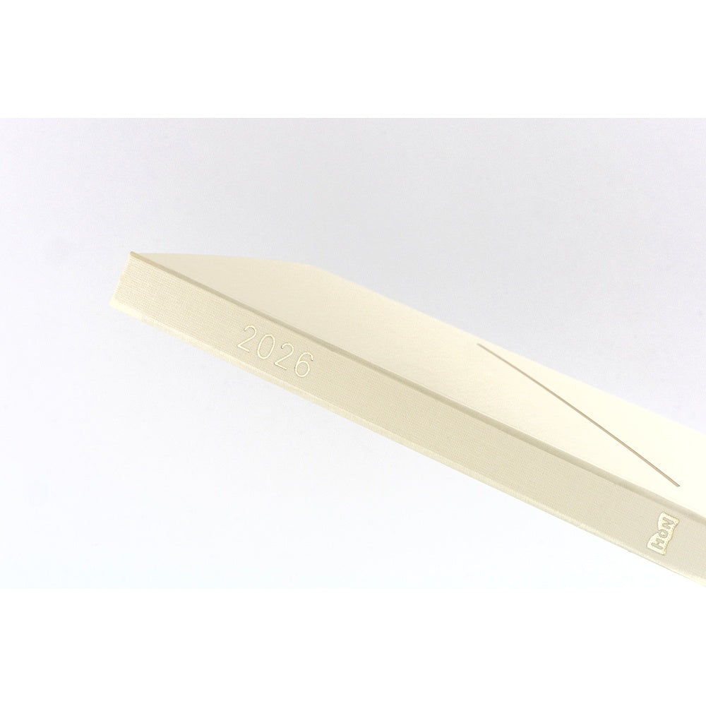 2026 Hobonichi Techo HON A5 English Hardcover Planner Book - Slash (Ivory)