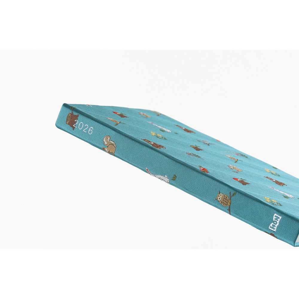 2026 Hobonichi Techo HON A6 English Hardcover Planner Book - Bow & Tie: In the Forest