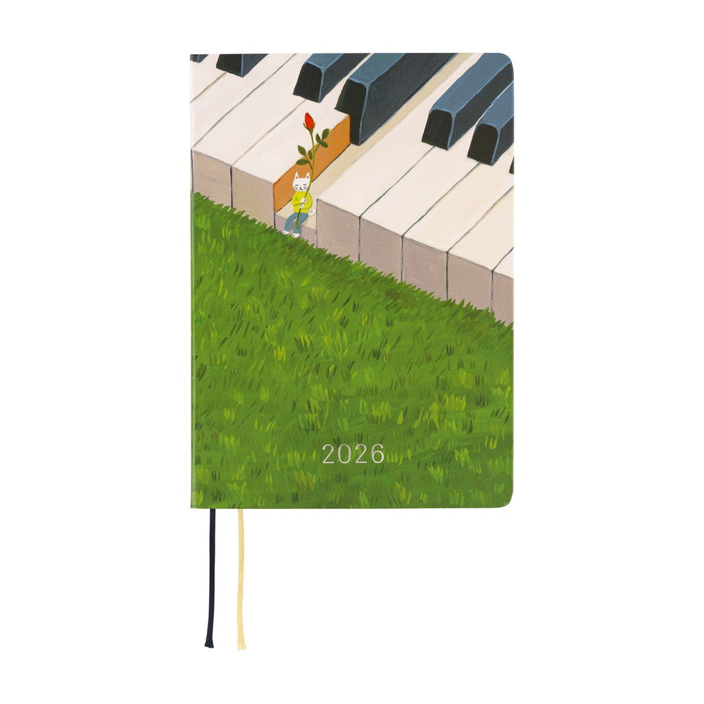 2026 Hobonichi Techo HON A6 English Hardcover Planner Book - Hiroko Kubota: Waiting on the Chord
