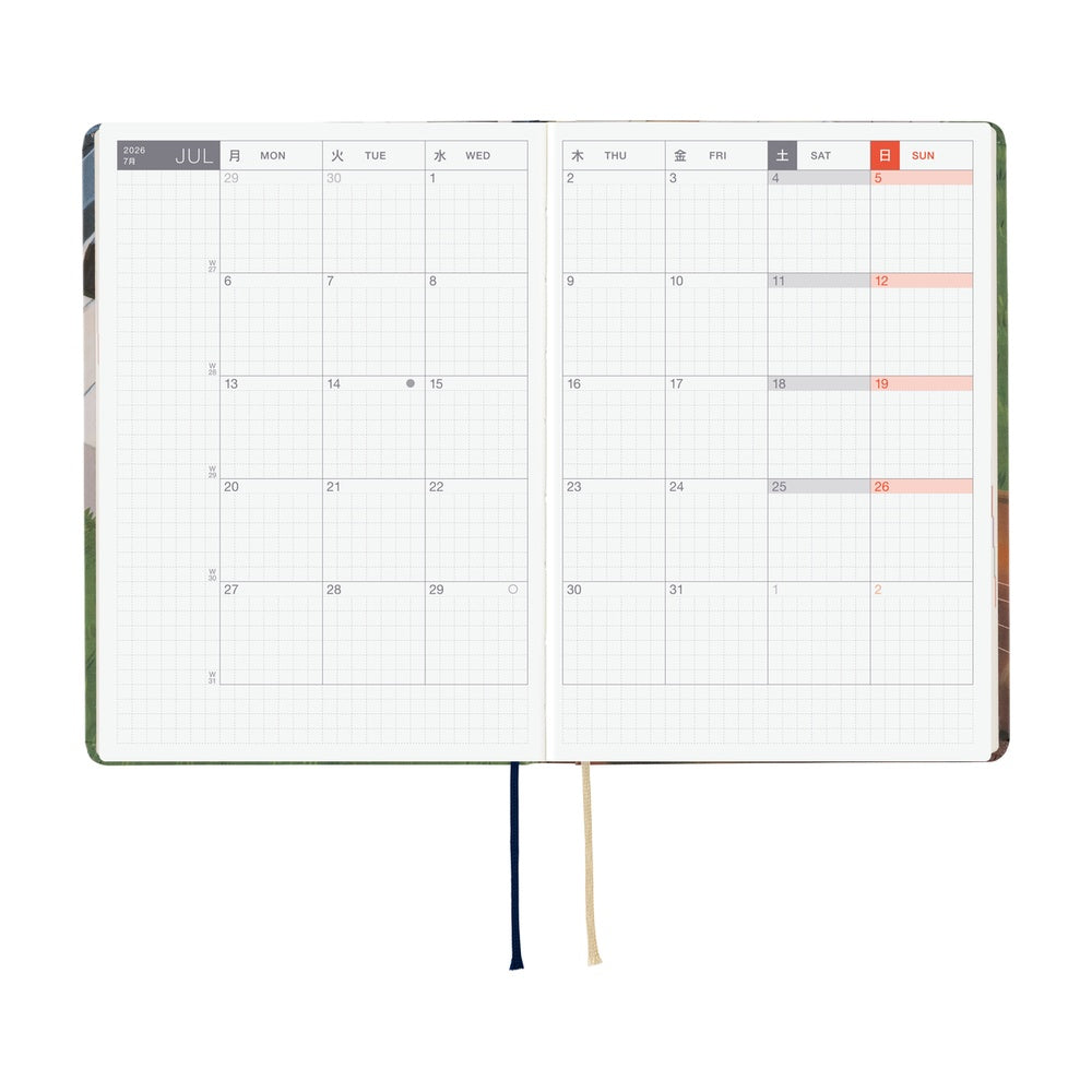 2026 Hobonichi Techo HON A6 English Hardcover Planner Book - Hiroko Kubota: Waiting on the Chord