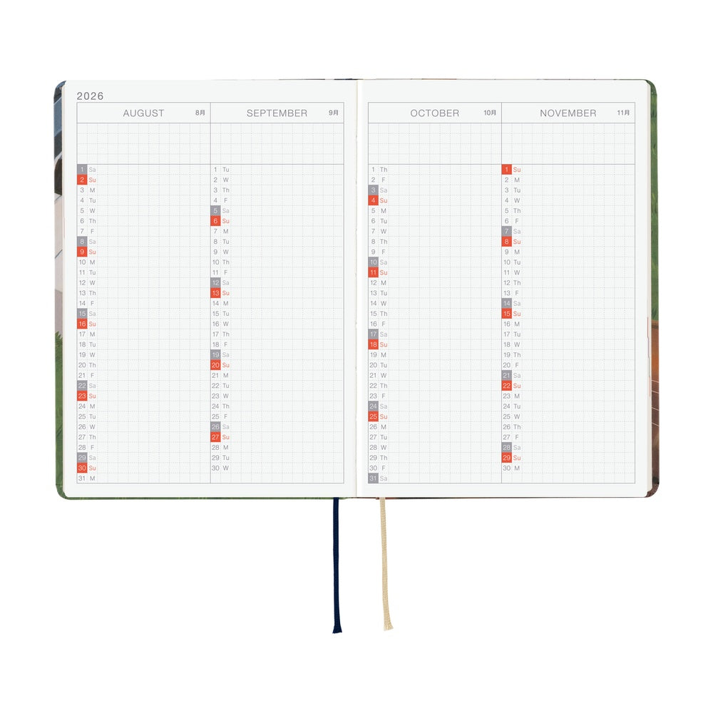 2026 Hobonichi Techo HON A6 English Hardcover Planner Book - Hiroko Kubota: Waiting on the Chord