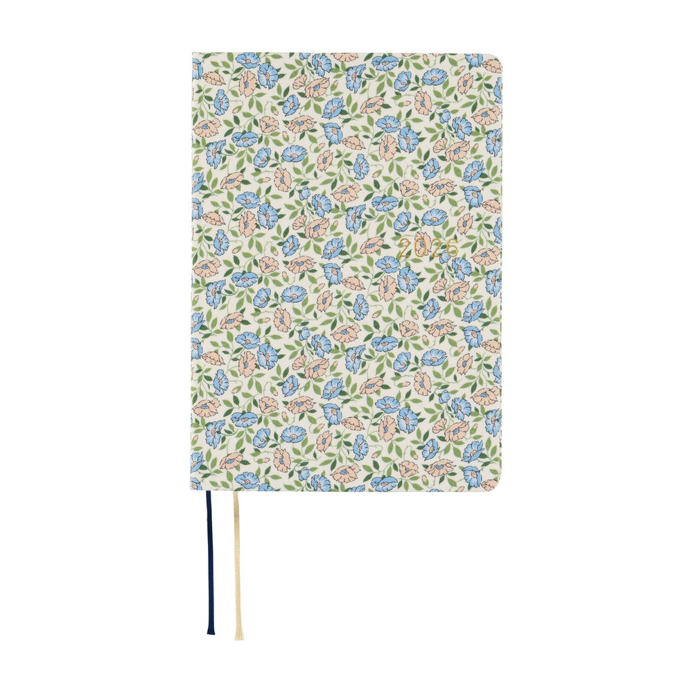 2026 Hobonichi Techo HON A6 English Hardcover Planner Book - Liberty Fabrics: Sasha Kiora