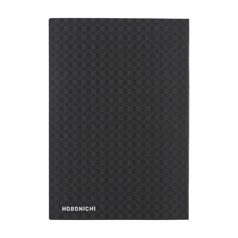 2026 Hobonichi Techo HON A6 English Hardcover Planner Book - Paper Series: Black Gingham