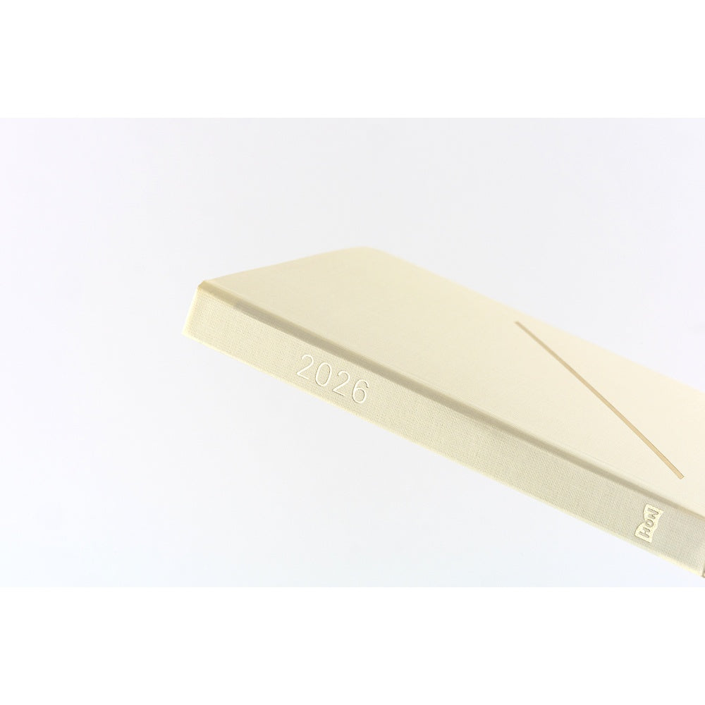 2026 Hobonichi Techo HON A6 English Hardcover Planner Book - Slash (Ivory)