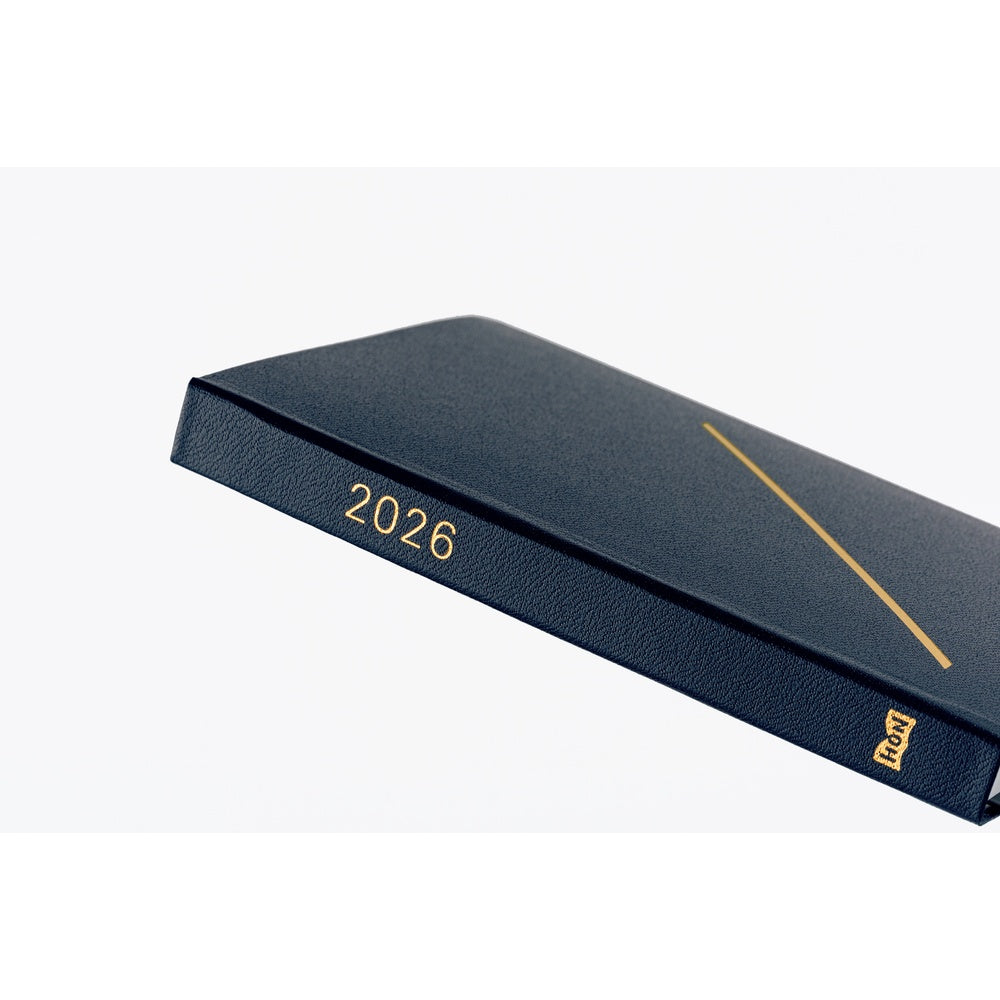 2026 Hobonichi Techo HON A6 English Hardcover Planner Book - Slash (Navy)