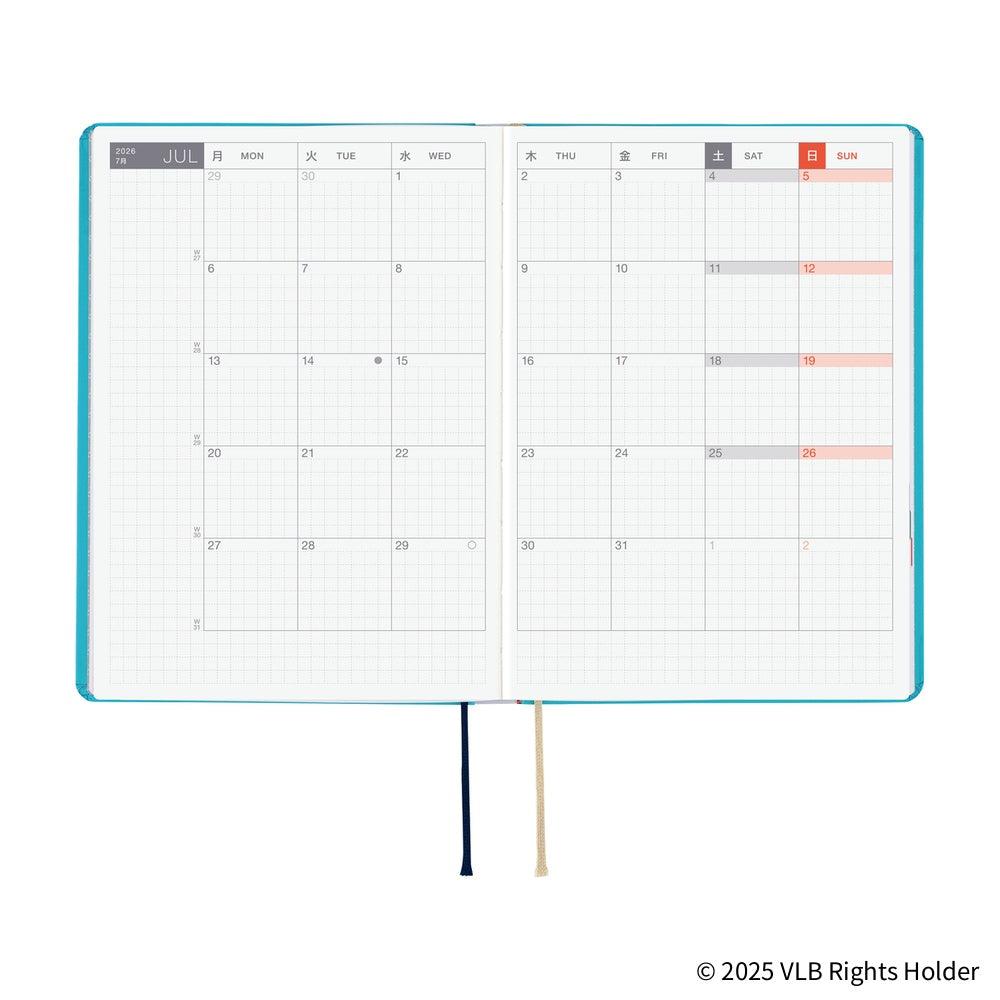 2026 Hobonichi Techo HON A6 English Hardcover Planner Book - Virginia Lee Burton: The Little House