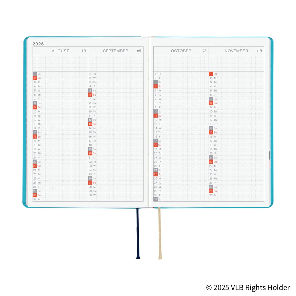 2026 Hobonichi Techo HON A6 English Hardcover Planner Book - Virginia Lee Burton: The Little House