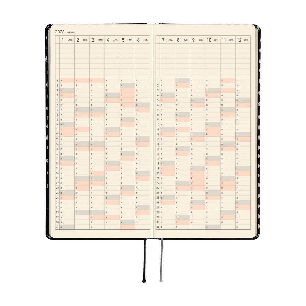 2026 Hobonichi Techo Japanese Weeks - April Start - Makoto Matsubayashi: Dot - M.Lovewell