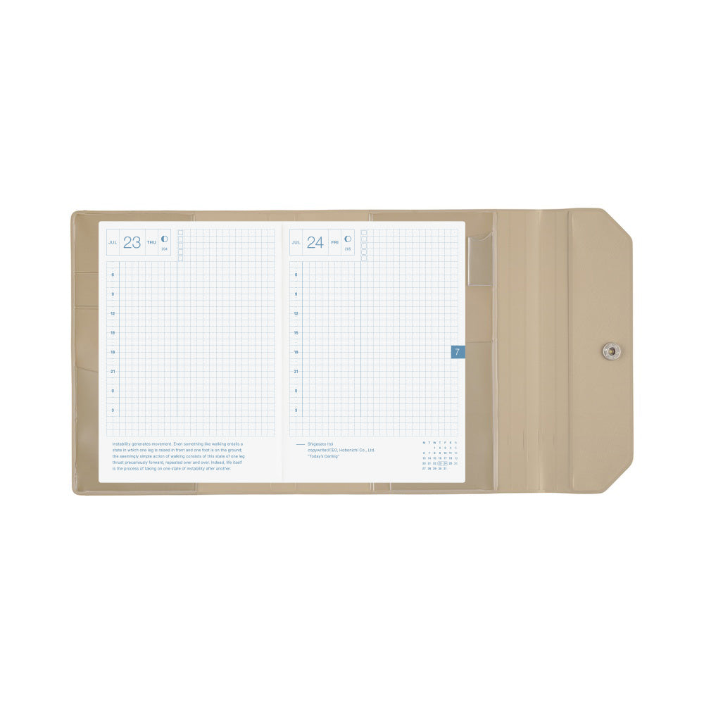 2026 Hobonichi Techo Planner & Cover English A6 - Alettone: Gray