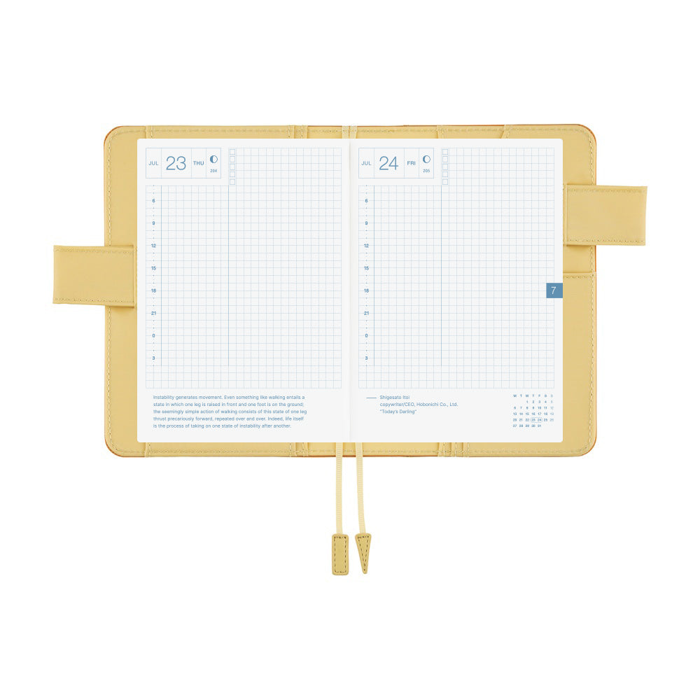 2026 Hobonichi Techo Planner & Cover English A6 - Colors: Butterscotch