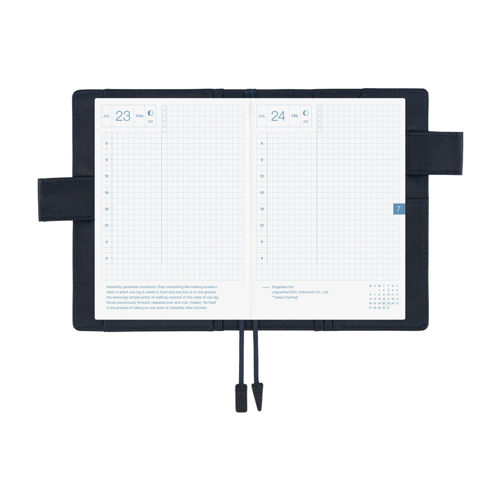 2026 Hobonichi Techo Planner & Cover English A6 - Colors: Navy