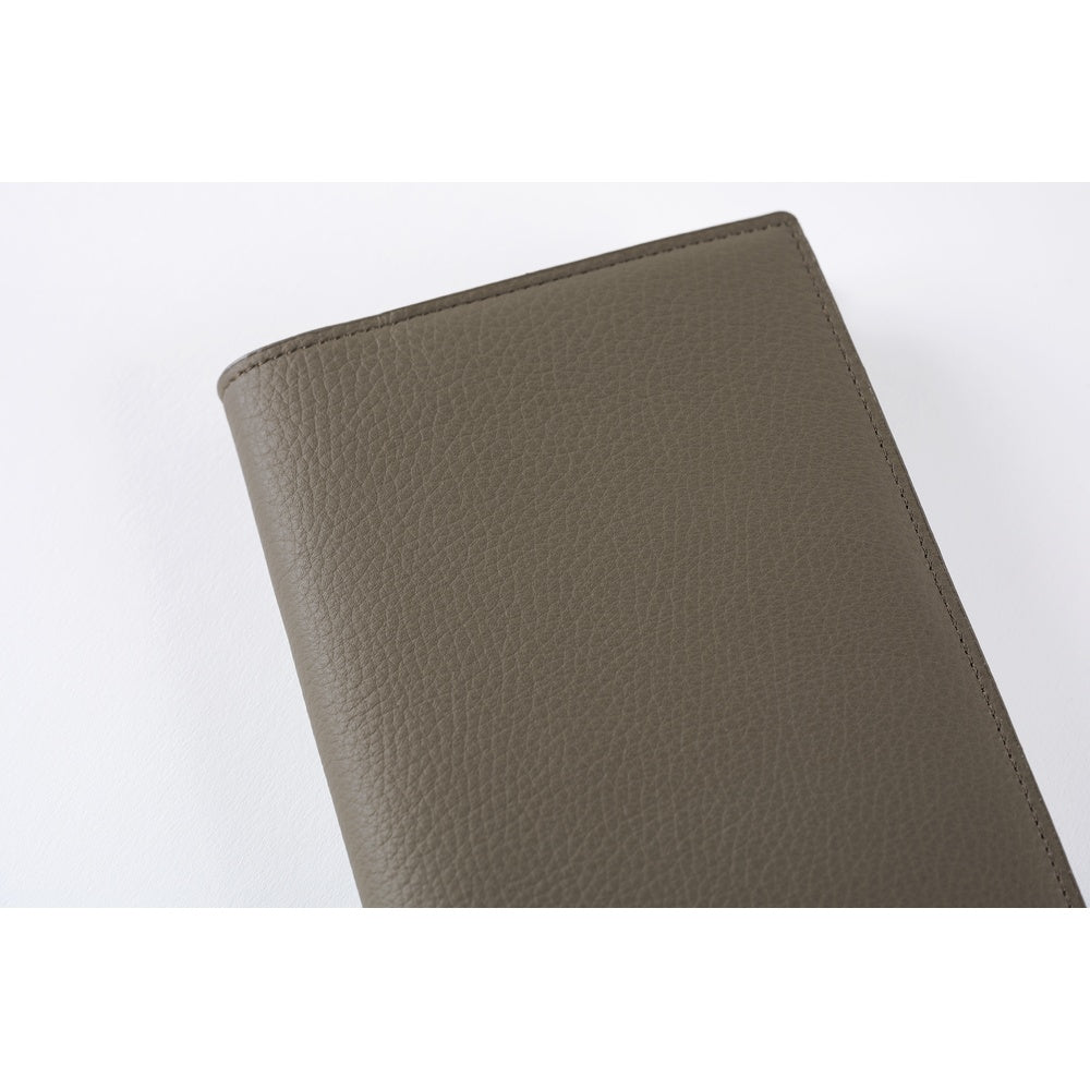 2026 Hobonichi Techo Planner & Cover English A6 - Leather: Taut (Gray & Light Blue)